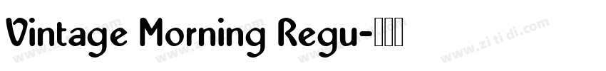 Vintage Morning Regu字体转换